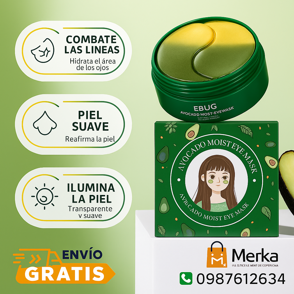 PARCHES DE COLAGENO KISS CROWN AGUACATE