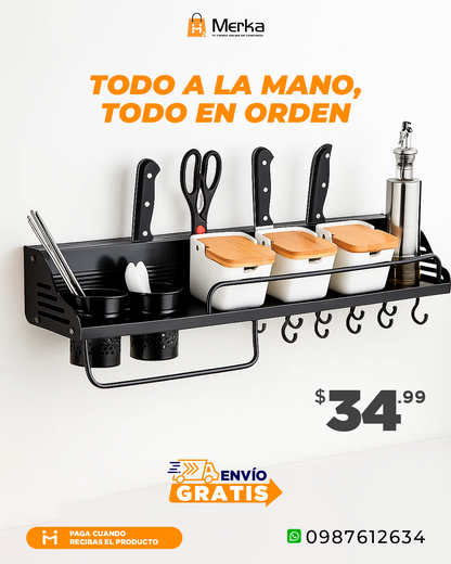 ✅Estante de pared cocina organizador